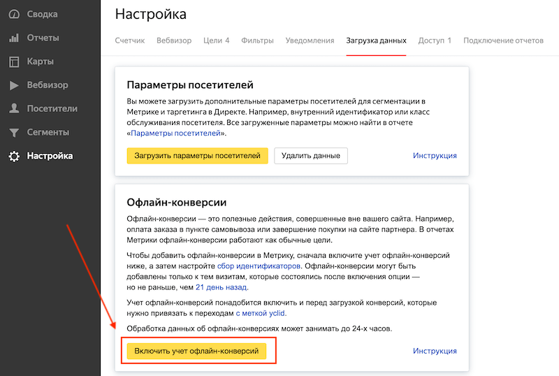 Как настроить отслеживание офлайн-конверсий и звонков в Яндекс.Метрике